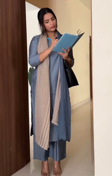 Grey office suit