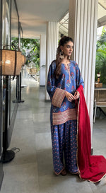 Blue buta print Farsi