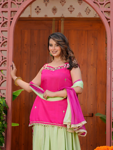 Navratri pink suit