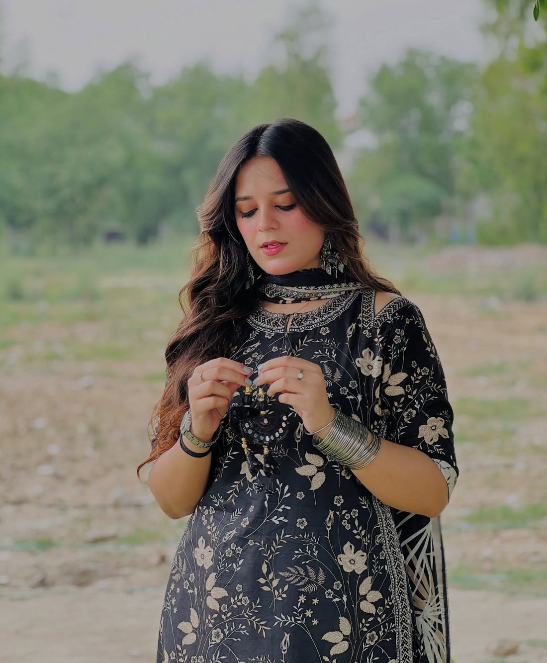 Black Kalamkari suit Set