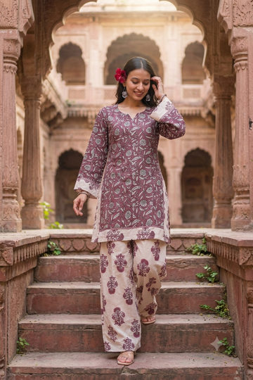 Ethnic Printed Farshi Set