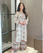 Organza white suit with Duppta