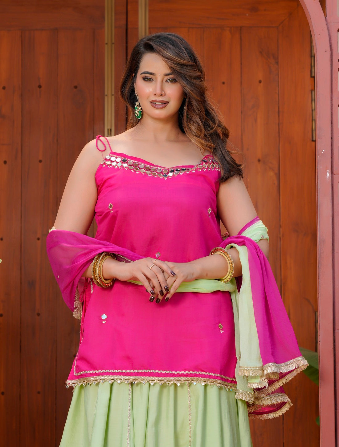 Navratri pink suit