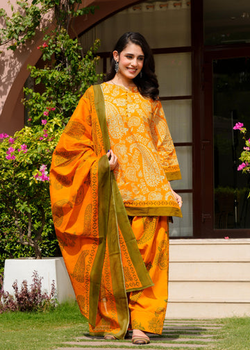 Marigold Glow  Farshi Suit Set ✨