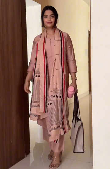 Peach color suit