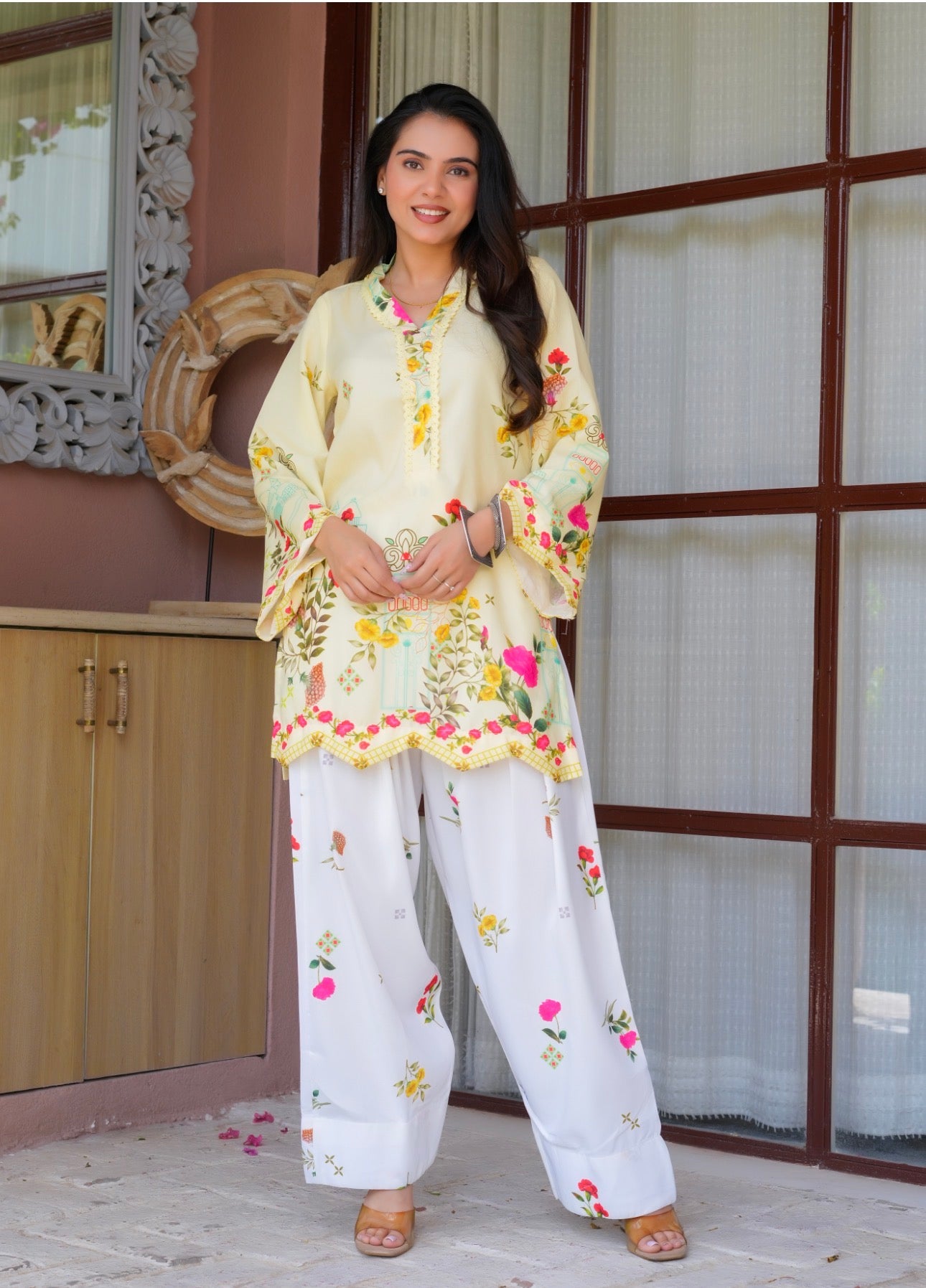Sunshine floral Farsi suit