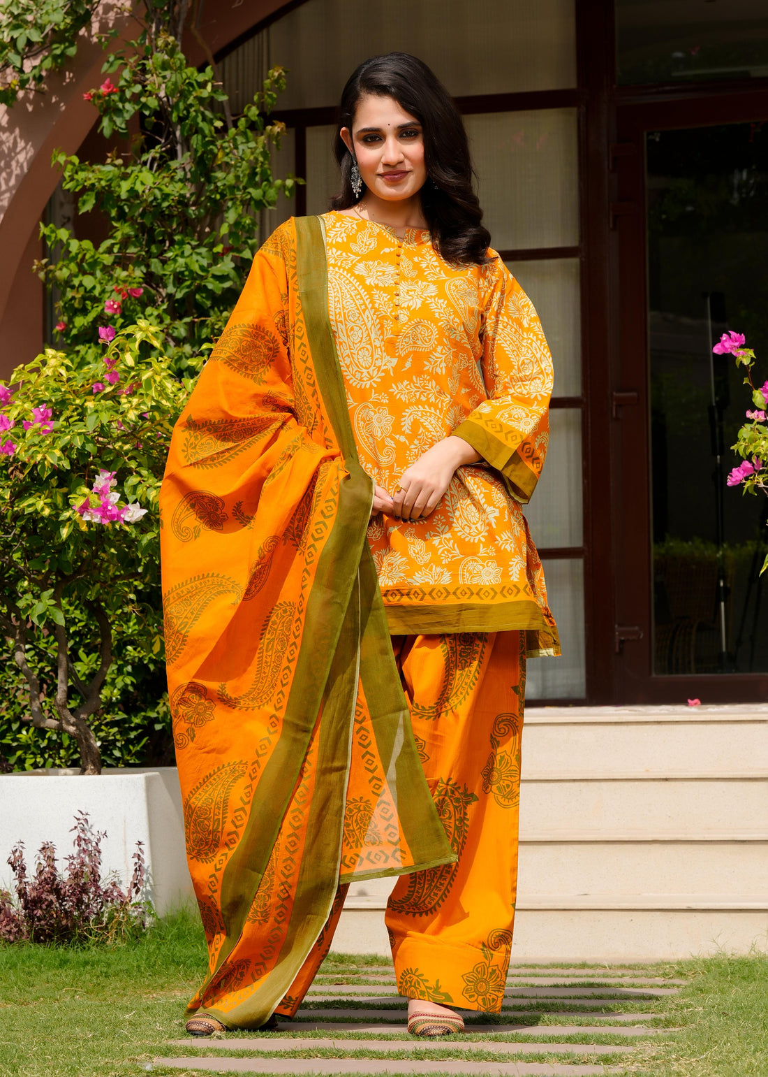 Marigold Glow  Farshi Suit Set ✨