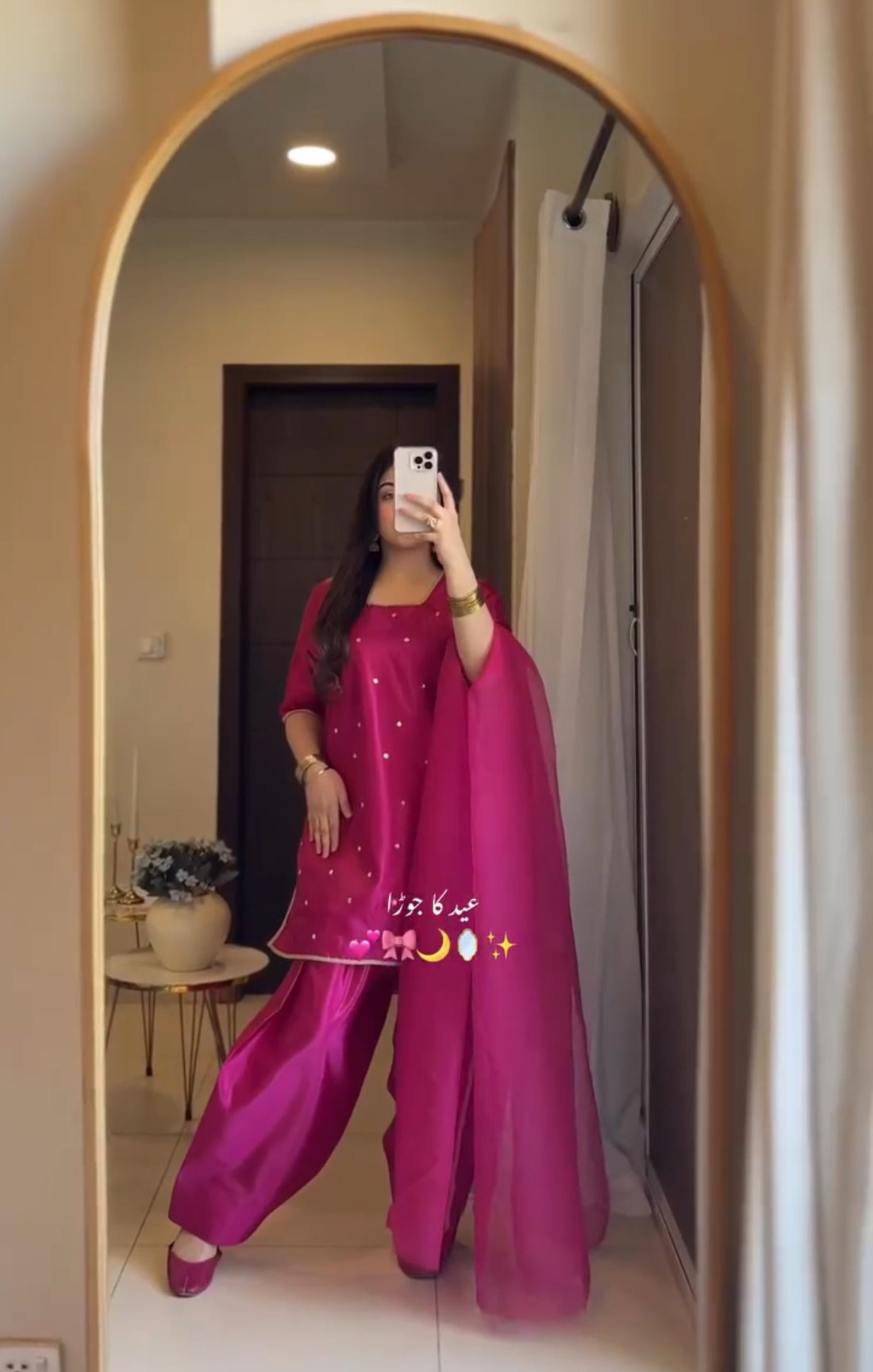 Elegant blush pink Farsi out fit