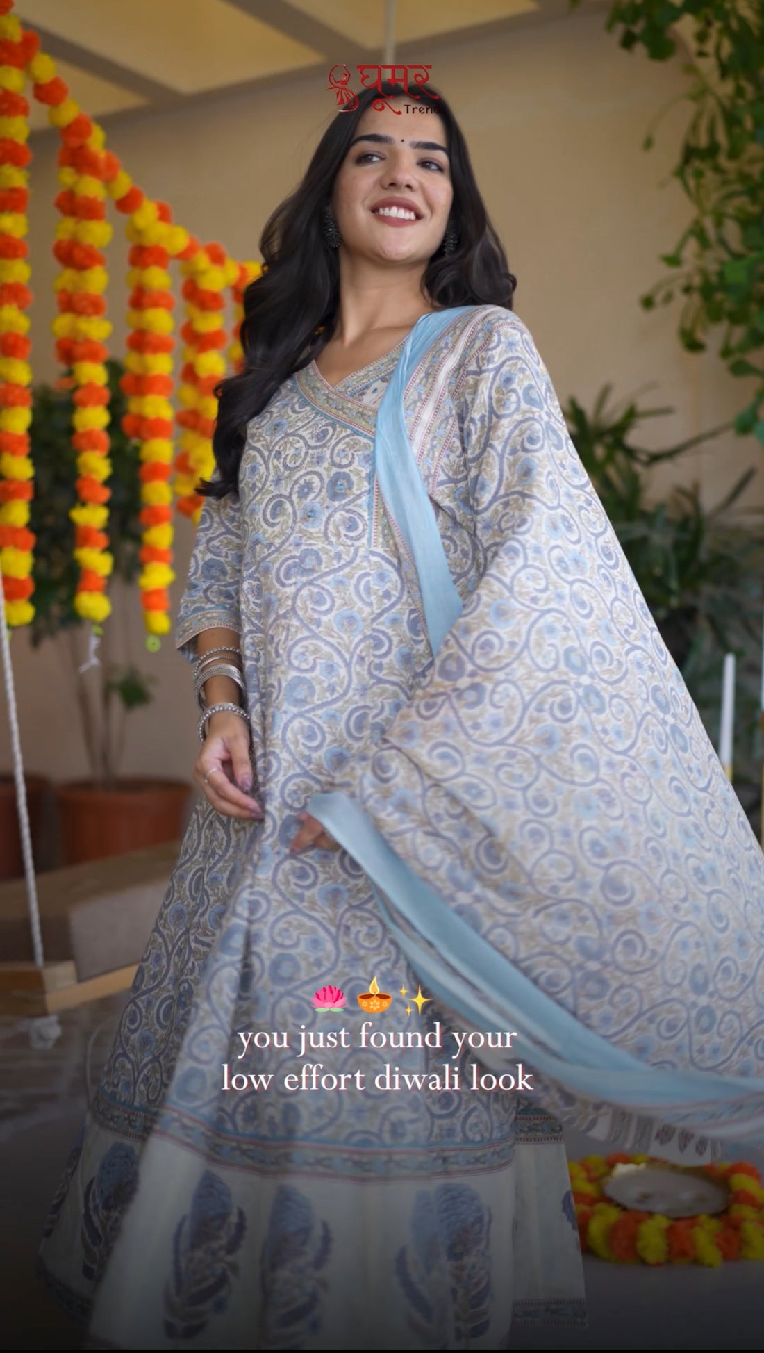soft pastel printed suit set