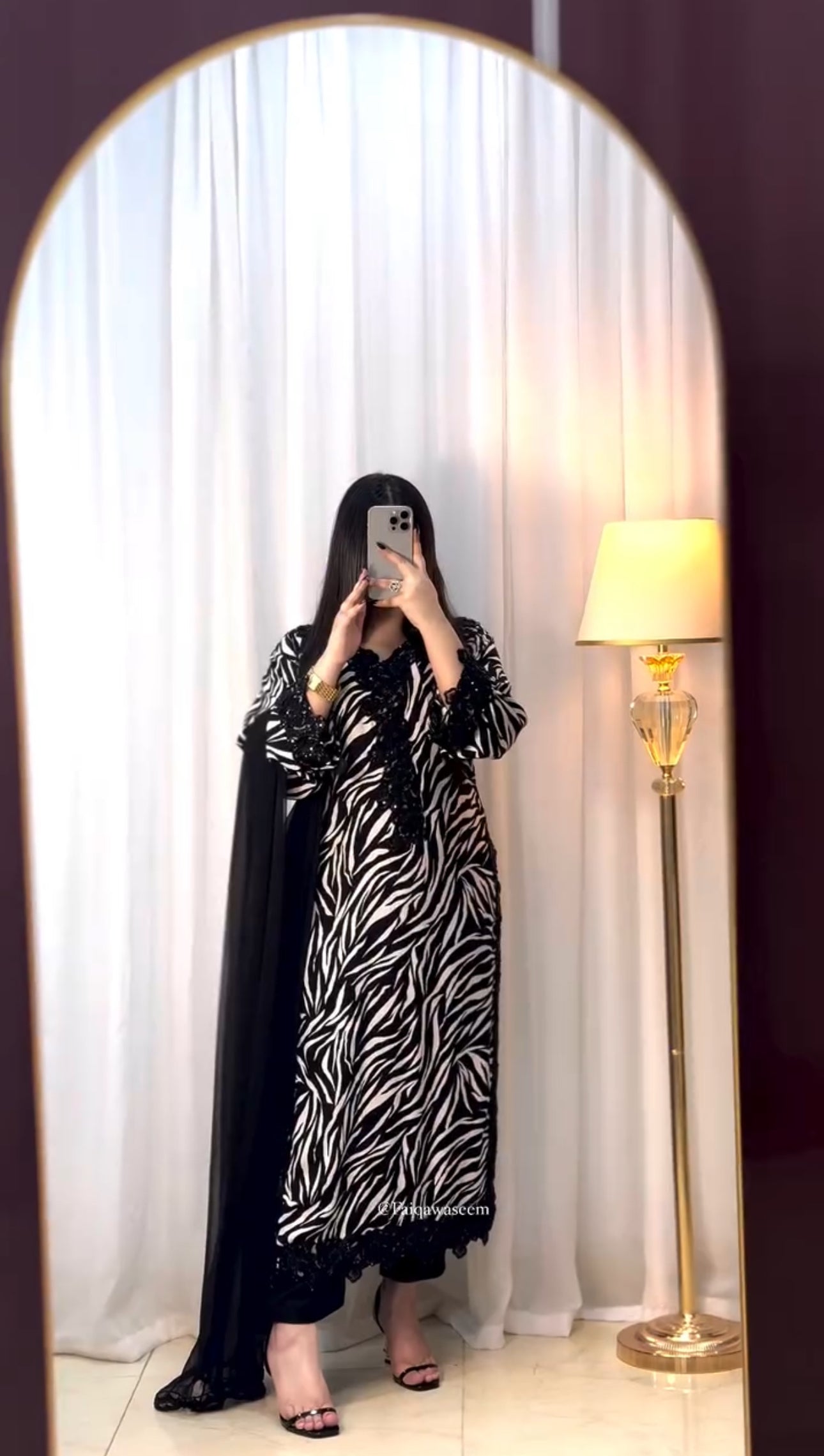 Stylish black kurta set for wedding