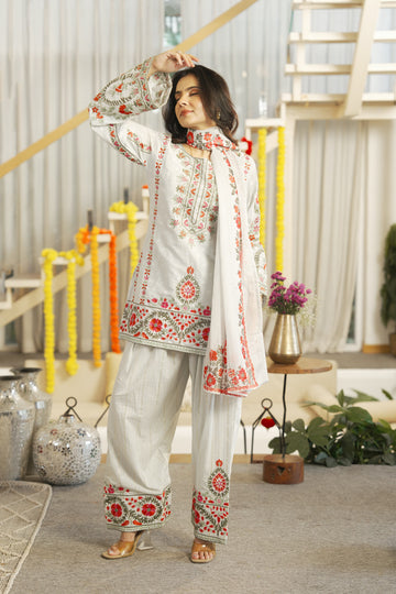 Noorani Floral Cotton Farshi Suit